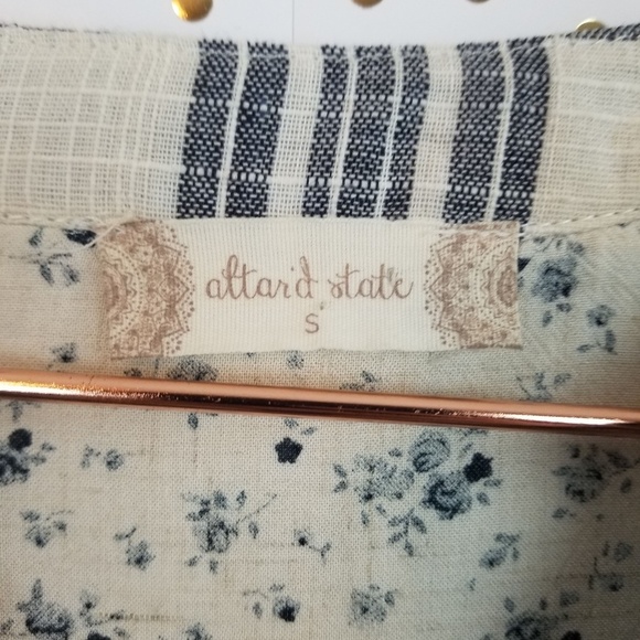 Altar'd State | Plaid and Floral Mixed Media Top - Picture 6 of 7